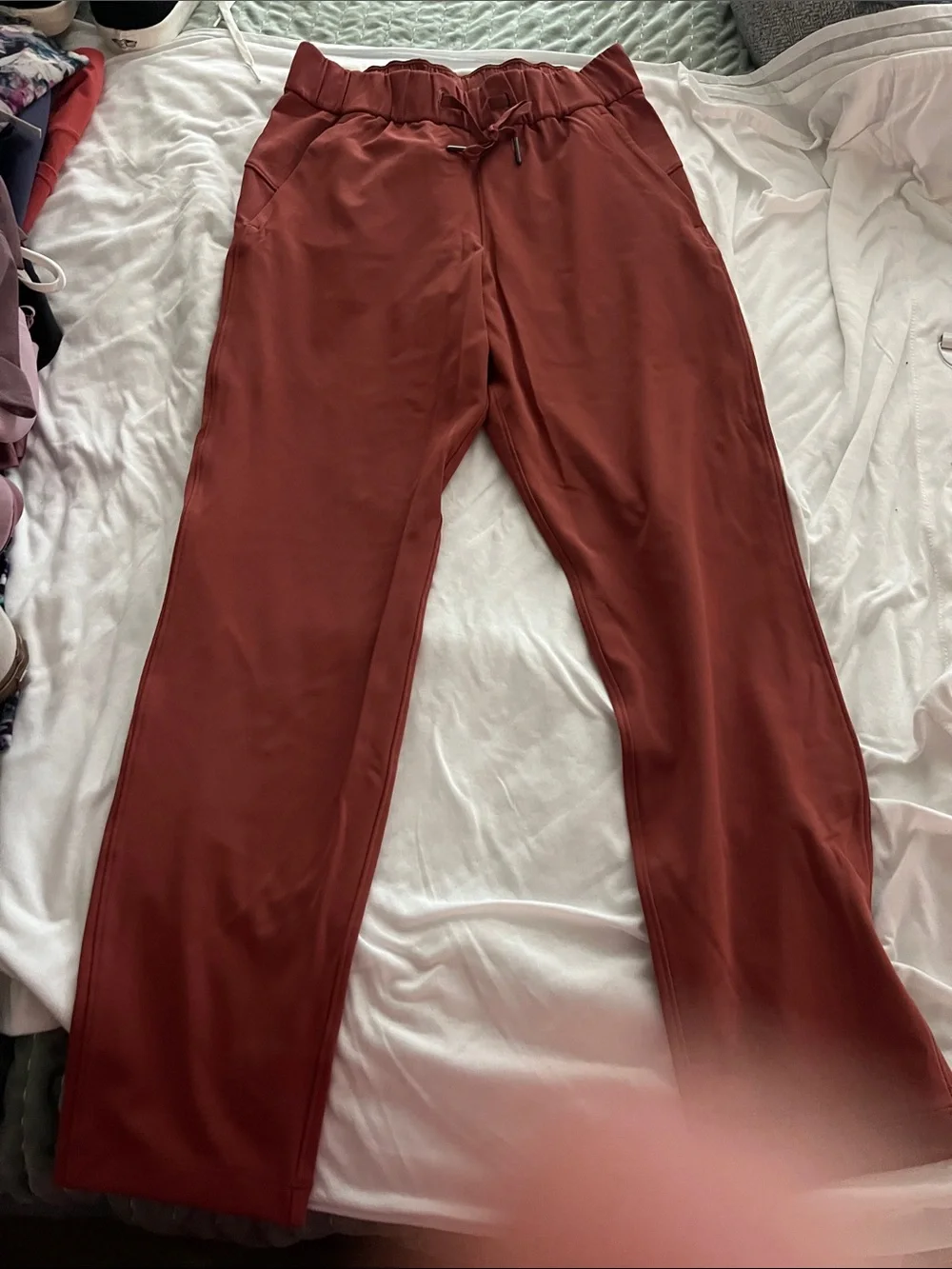 Lululemon Casual Drawstring Metro Pants in Rust